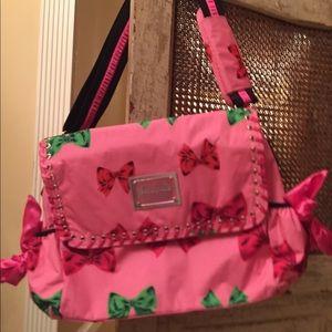 Betsy Johnson Pink Bow Shoulder Bag